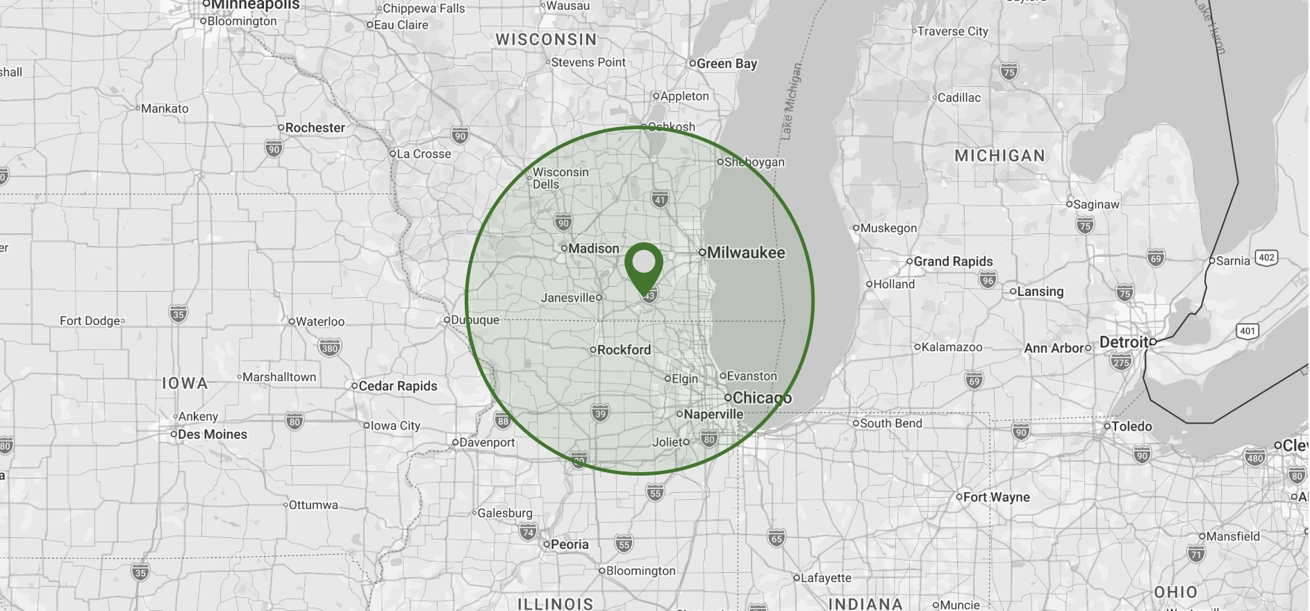 12/12 Architects service area map